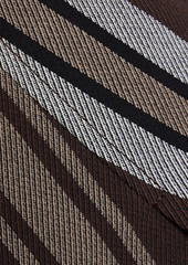 JACQUEMUS - Santon striped cotton-blend twill shorts - Brown - FR 36