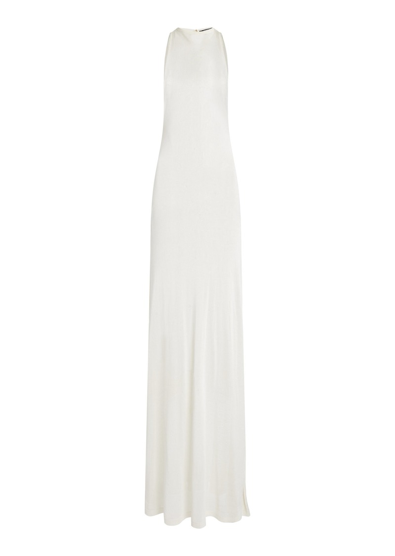 Jacquemus - Sculta Knit Maxi Dress - White - FR 42 - Moda Operandi