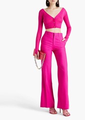 JACQUEMUS - Soli cropped twist-back wool-blend cardigan - Pink - FR 34