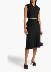 JACQUEMUS - Vela draped wool skirt - Black - FR 34