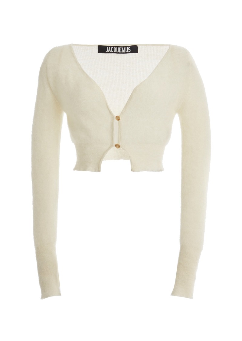 jacquemus la maille pralù cropped cardigan