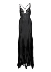 Jacquemus - Women's Basgia Organic Cotton-Blend Maxi Slip Dress - Black - Moda Operandi
