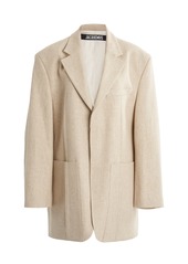 Jacquemus - Women's Oversized Linen-Blend Blazer - Neutral - Moda Operandi