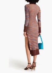 JACQUEMUS - Zucca space-dyed cotton and merino wool-blend midi dress - Brown - FR 38