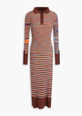 JACQUEMUS - Zucca space-dyed cotton and merino wool-blend midi dress - Brown - FR 38