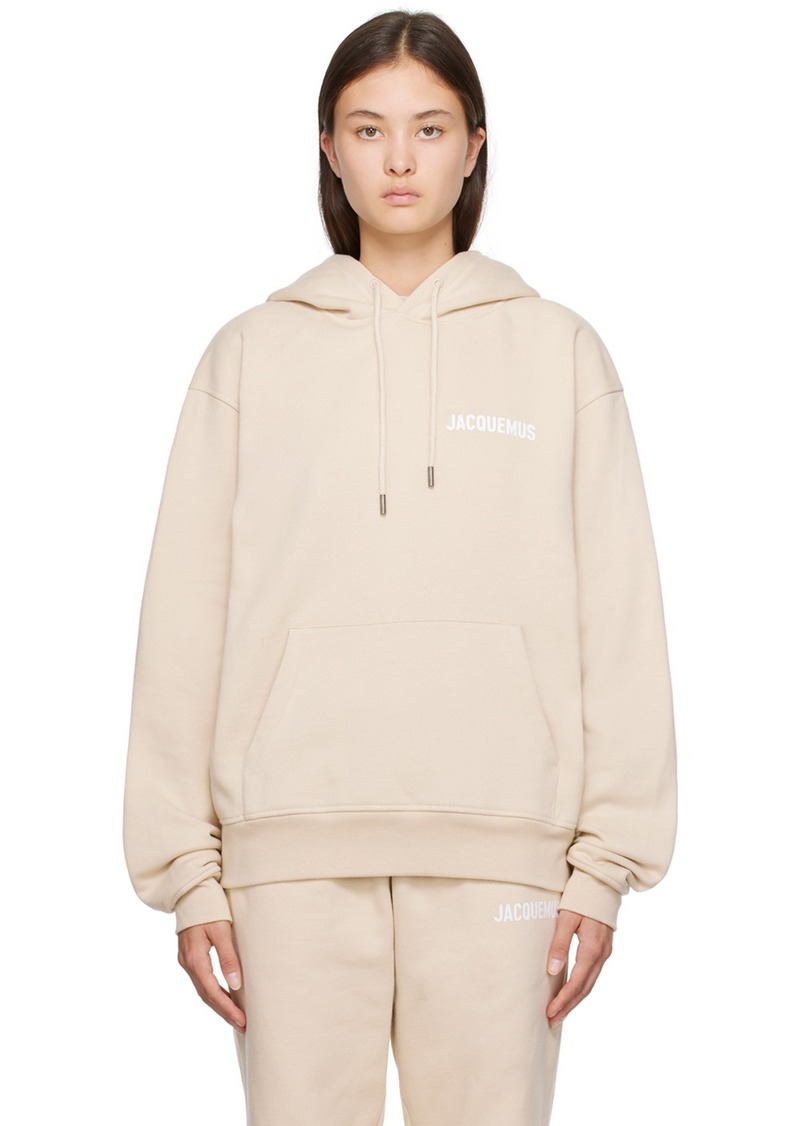 JACQUEMUS Beige Forever 'Le Sweatshirt Jacquemus' Hoodie