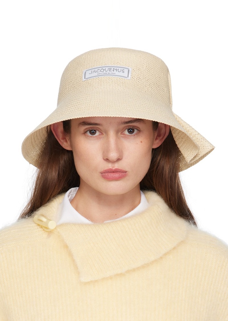 JACQUEMUS Beige La Casa 'Le chapeau Vela' Beach Hat