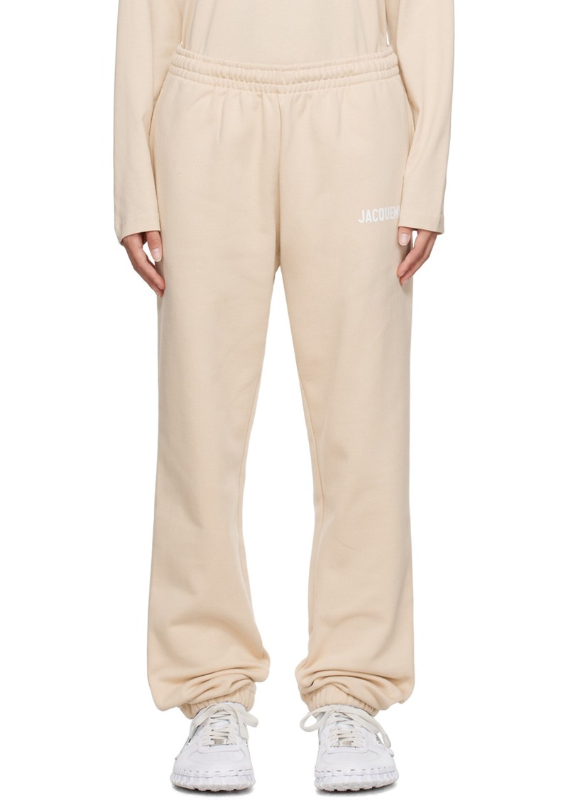 JACQUEMUS Beige Le Papier 'Le Jogging Jacquemus' Lounge Pants