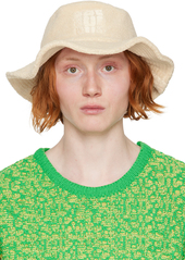 JACQUEMUS Beige Le Raphia 'Le Bob Bandho' Bucket Hat