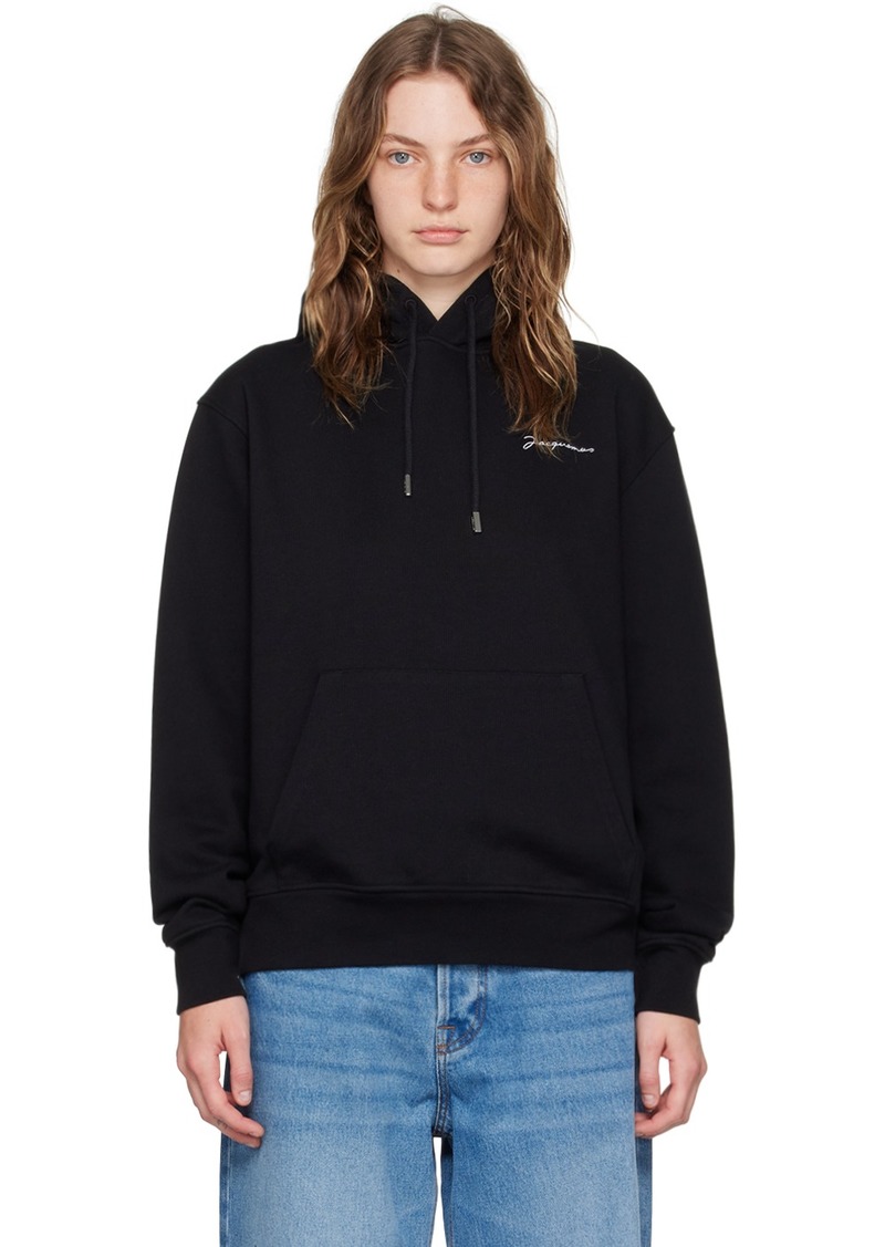 JACQUEMUS Black Les Classiques 'Le sweatshirt brodé' Hoodie