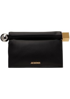 JACQUEMUS Black Les Sculptures 'La pochette rond carré' Clutch