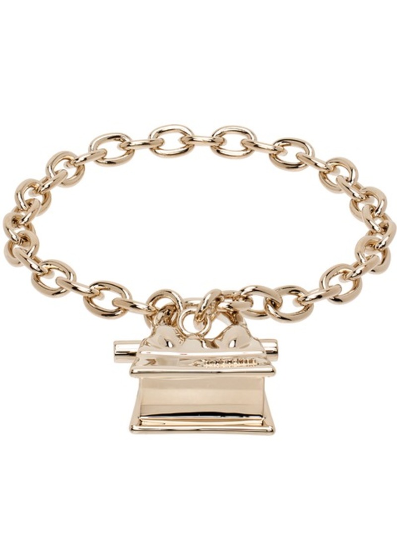 JACQUEMUS Gold Le Raphia 'Le bracelet Chiquito Barre' Bracelet