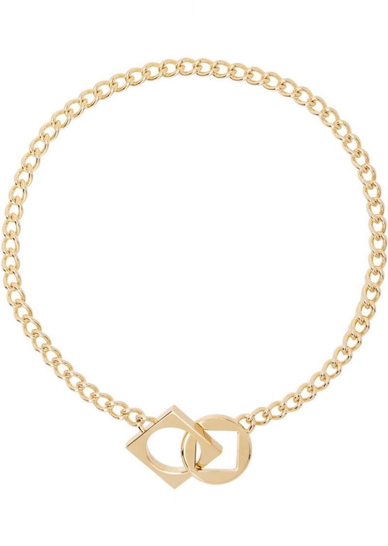 JACQUEMUS Gold Les Classiques 'Le collier rond carré' Necklace