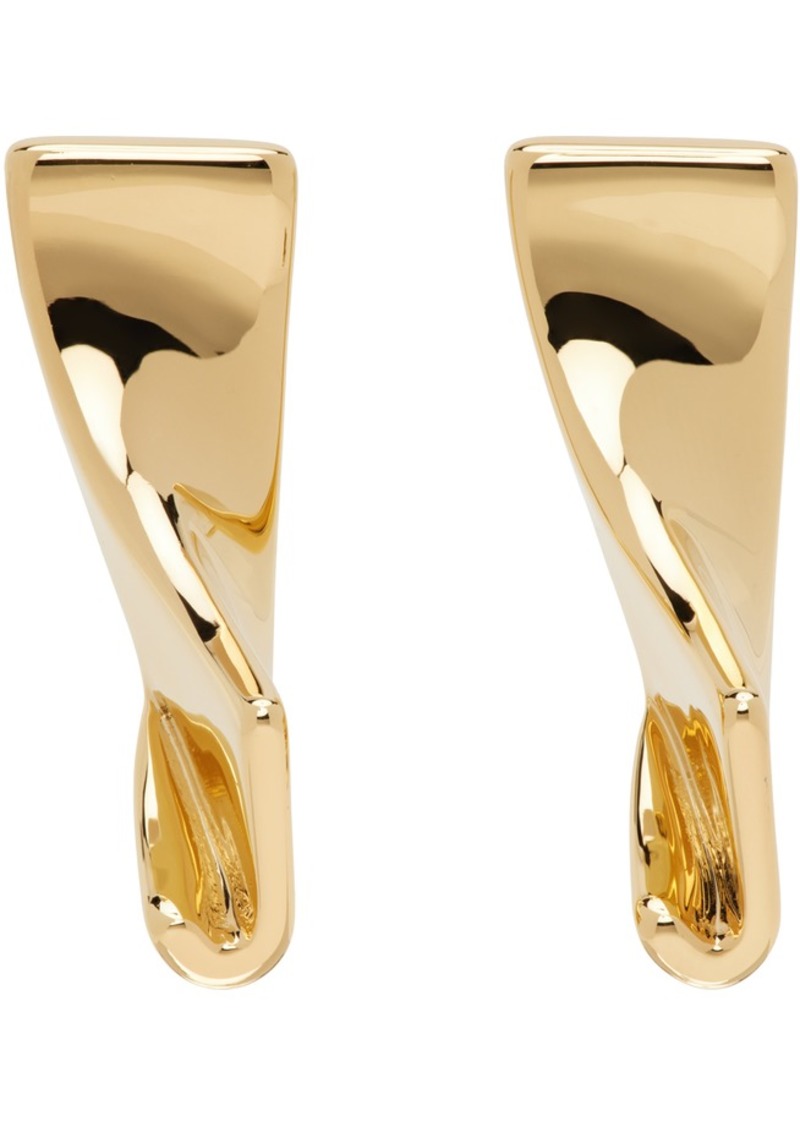 JACQUEMUS Gold Les Classiques 'Les boucles J' Earrings