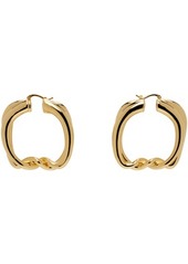 JACQUEMUS Gold 'Les Petites Creoles Nodi' Earrings