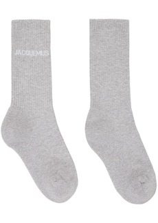 JACQUEMUS Gray Les Classiques 'Les chaussettes Jacquemus' Socks