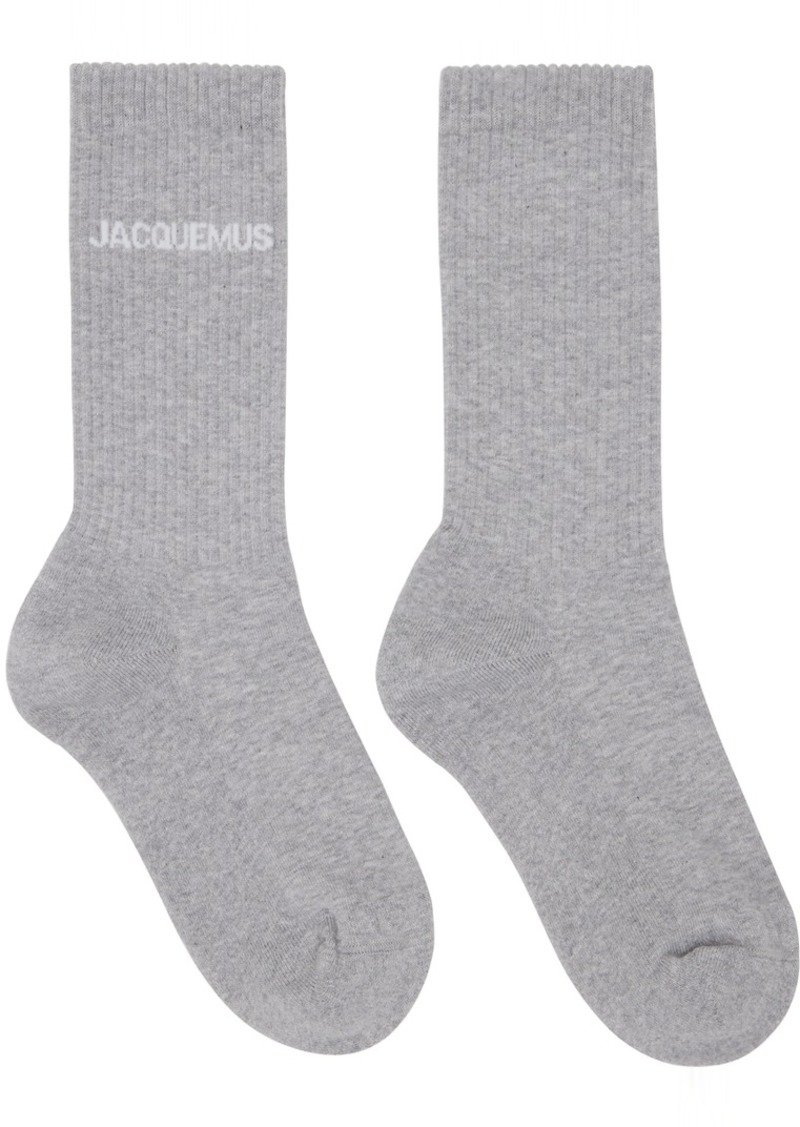 JACQUEMUS Gray Les Classiques 'Les chaussettes Jacquemus' Socks