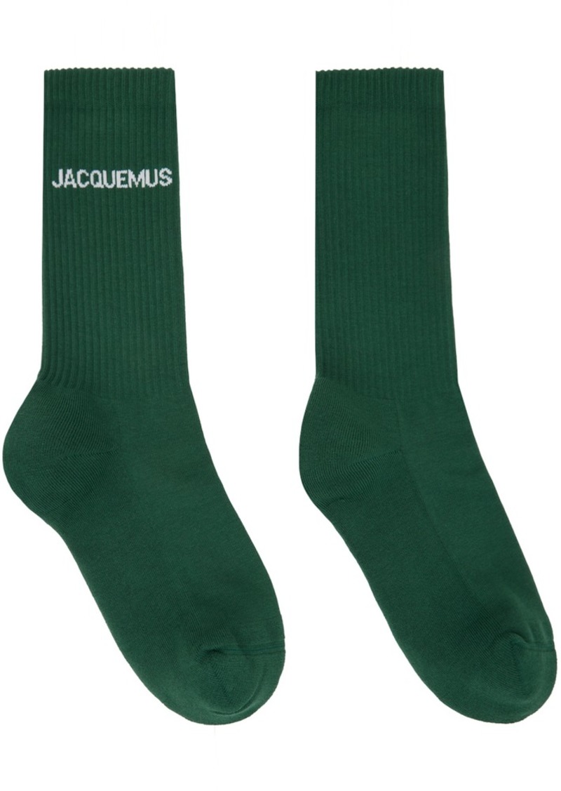 JACQUEMUS Green 'Les chaussettes Jacquemus' Socks