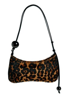 Jacquemus Le Bisou Pearle Leopard Print Genuine Calf Hair Shoulder Bag