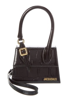 Jacquemus Le Chiquito Moyen Boucle Croc-Embossed Leather Shoulder Bag