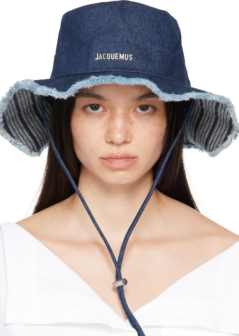 JACQUEMUS Navy La Casa 'Le bob Artichaut' Beach Hat