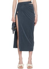 JACQUEMUS Navy 'La Jupe Espelho' Midi Skirt