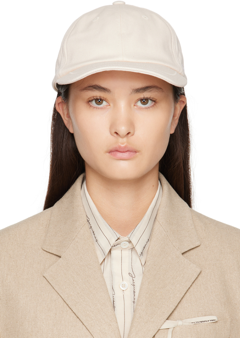 JACQUEMUS Off-White Le Papier 'La Casquette' Cap