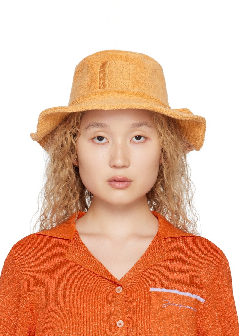 JACQUEMUS Orange Le Raphia 'Le Bob Bandho' Bucket Hat