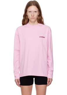 JACQUEMUS Pink Le Chouchou 'Le T-Shirt Pavane Manches Longues' Long Sleeve T-Shirt