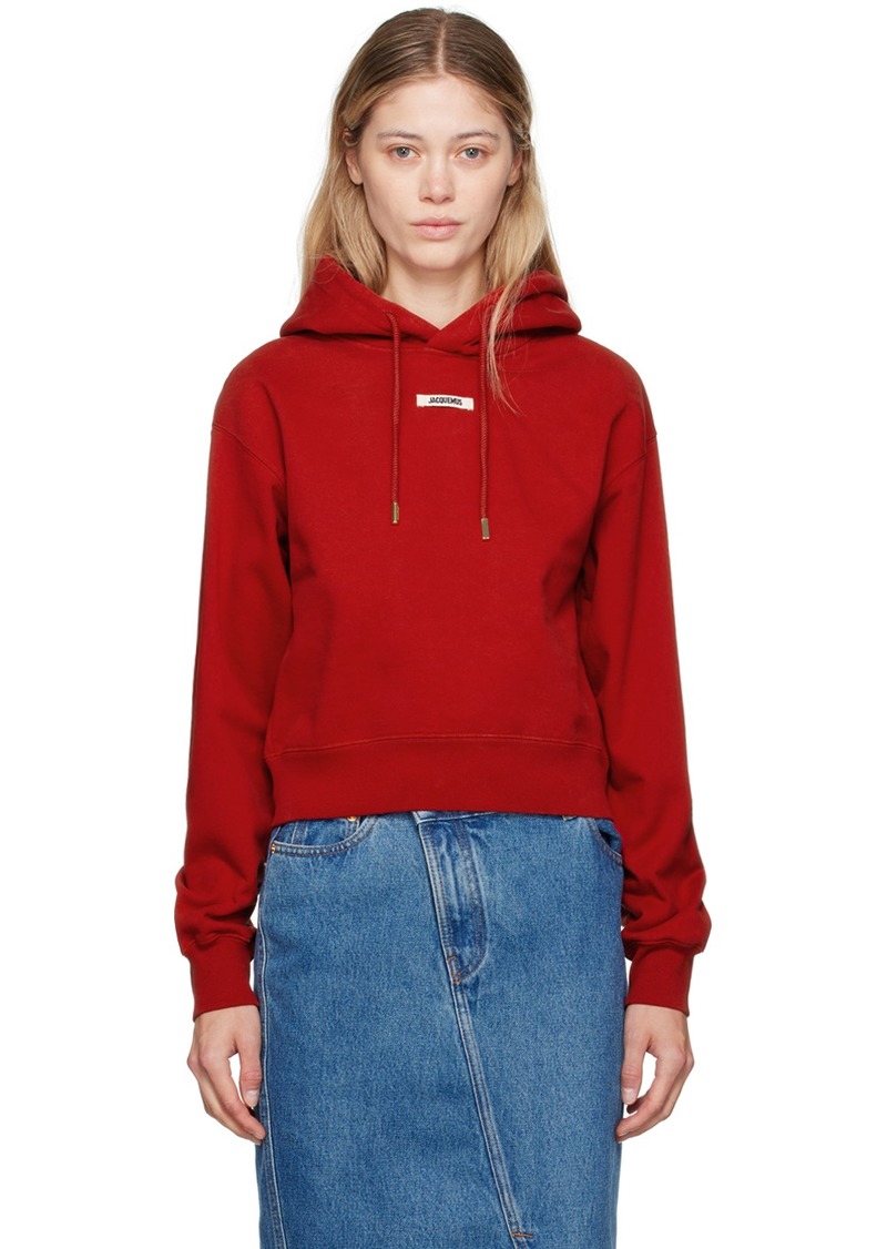 JACQUEMUS Red La Casa 'Le hoodie Gros Grain' Hoodie