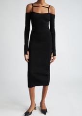 Jacquemus Sierra Long Sleeve Midi Sweater Dress