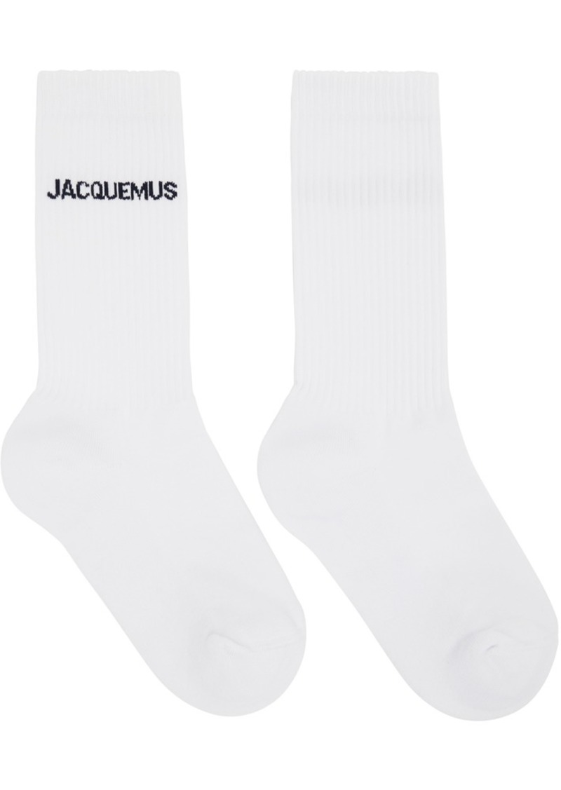 JACQUEMUS White Le Papier 'Les Chaussettes Jacquemus' Socks