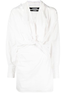Jacquemus knot-detail shirt dress