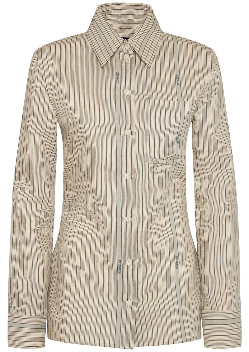 Jacquemus La Chemise De Costume Striped Silk Shirt