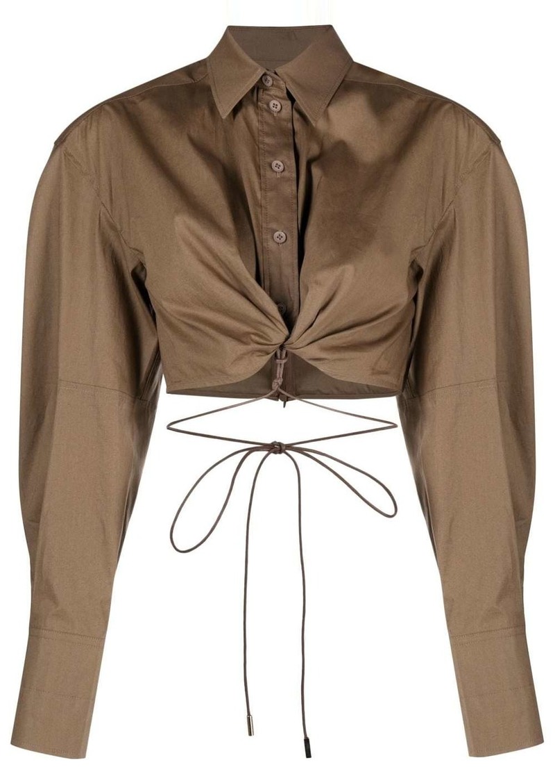 Jacquemus La Chemise Plidao cropped shirt