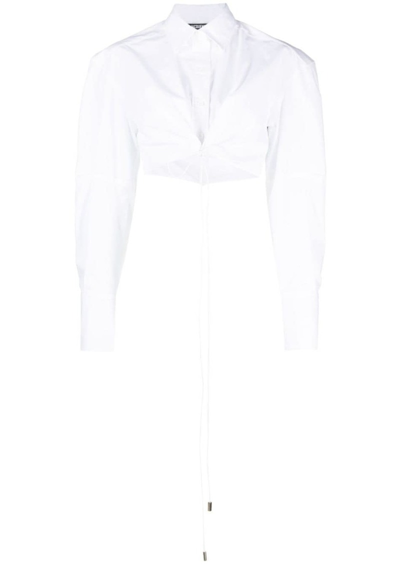 Jacquemus La chemise Plidao cropped shirt