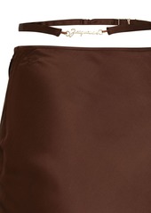 Jacquemus La Jupe Notte Viscose Satin Midi Skirt