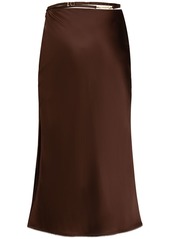 Jacquemus La Jupe Notte Viscose Satin Midi Skirt