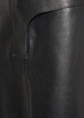 Jacquemus La Jupe Obra Cuir Leather Pencil Skirt