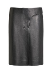 Jacquemus La Jupe Obra Cuir Leather Pencil Skirt