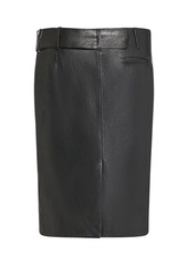 Jacquemus La Jupe Obra Cuir Leather Pencil Skirt