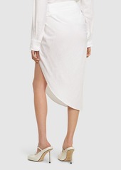 Jacquemus La Jupe Saudade Satin Midi Wrap Skirt