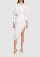 Jacquemus La Jupe Saudade Satin Midi Wrap Skirt