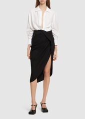 Jacquemus La Jupe Saudade Satin Midi Wrap Skirt