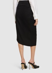 Jacquemus La Jupe Saudade Satin Midi Wrap Skirt