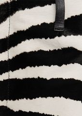 Jacquemus La Jupe Tozzi Zebra Leather Midi Skirt