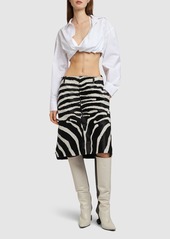 Jacquemus La Jupe Tozzi Zebra Leather Midi Skirt