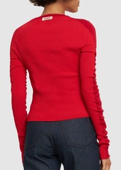 Jacquemus La Maille Sargas Wool Blend Rib Knit Top