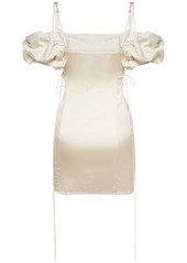 Jacquemus La Mini Robe Chouchou Satin Mini Dress