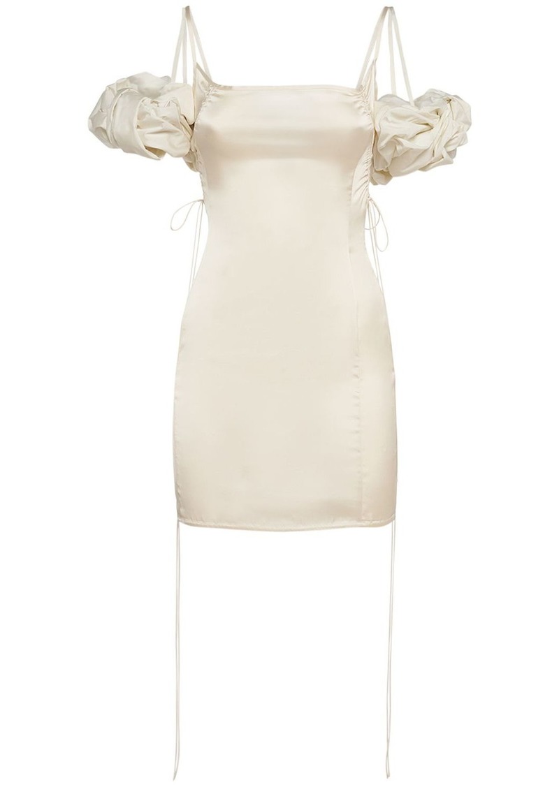 Jacquemus La Mini Robe Chouchou Satin Mini Dress